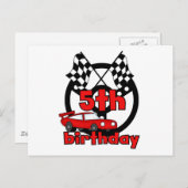 Auto Racing 5. Geburtstag Tshirts und Geschenke Postkarte (Vorne/Hinten)