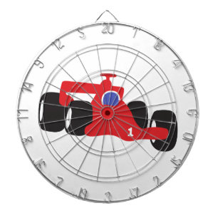 Auto-Racing-Abbildung auf T - Shirt gedruckt Dartscheibe