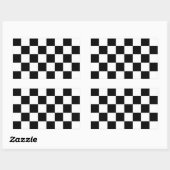 Auto Racing Checkered Checkered Checkered Flag Rechteckiger Aufkleber (Blatt)