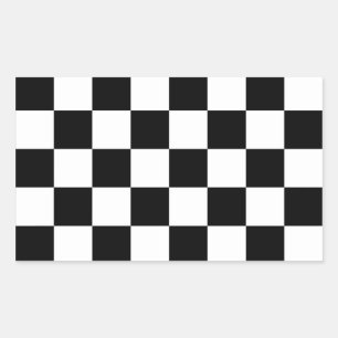 Auto Racing Checkered Checkered Checkered Flag Rechteckiger Aufkleber