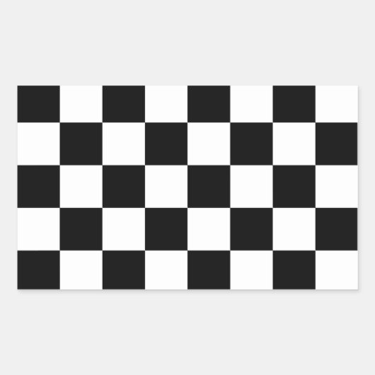 Auto Racing Checkered Checkered Checkered Flag Rechteckiger Aufkleber (Vorderseite)