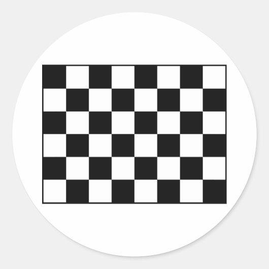 Auto Racing Checkered Checkered Checkered Flag Runder Aufkleber (Vorderseite)