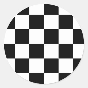 Auto Racing Checkered Flag Runder Aufkleber