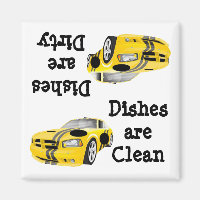 Auto Racing Clean Dirty Geschirrspüler Magnet