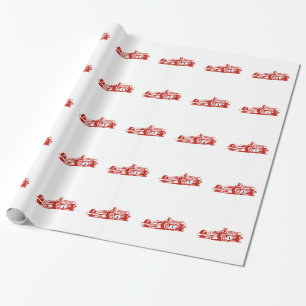 Auto Racing Cool Illustration Geschenkpapier
