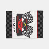 Auto Racing Design Fleece Blanket (Vorderseite (Horizontal))