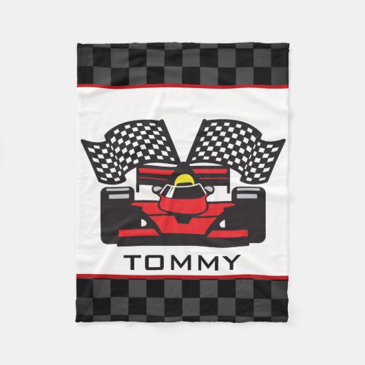 Auto Racing Design Fleece Blanket (Vorderseite)
