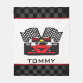 Auto Racing Design Fleece Blanket (Vorderseite)
