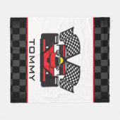 Auto Racing Design Fleece Blanket (Vorderseite (Horizontal))