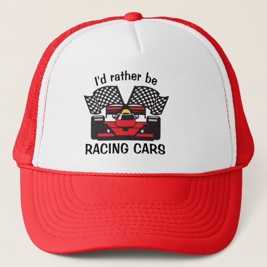 Auto Racing Design Hat Truckerkappe (Vorderseite)