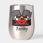 Auto Racing Design Thermal Wine Tumbler (Rückseite)
