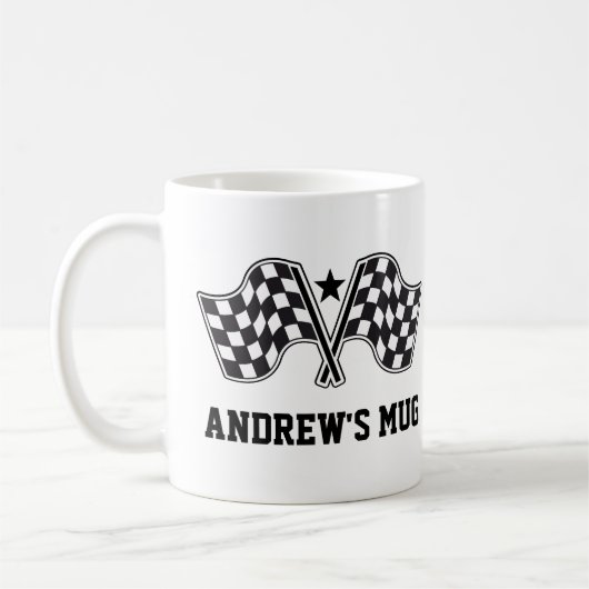 Auto Racing Kundgebung Flags Treiber Race Fan Kaffeetasse (Links)