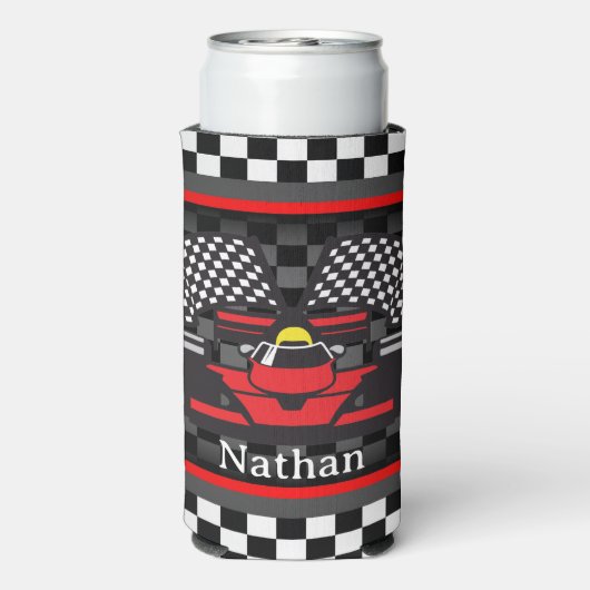 Auto Racing Race Car Design Seltzer kann kühler Selters Dosenkühler (Seltzer Rückseite)