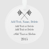 Auto Racing - Race Car Driver Ornament (Rückseite)