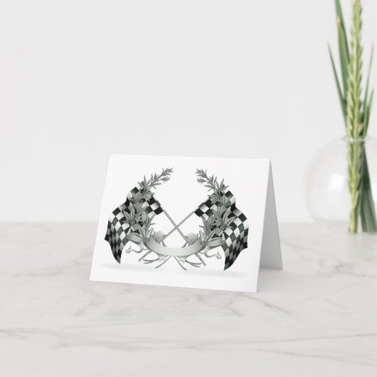 Auto Racing Race Car Vielen Dank oder Leere Note Dankeskarte (Vorderseite)