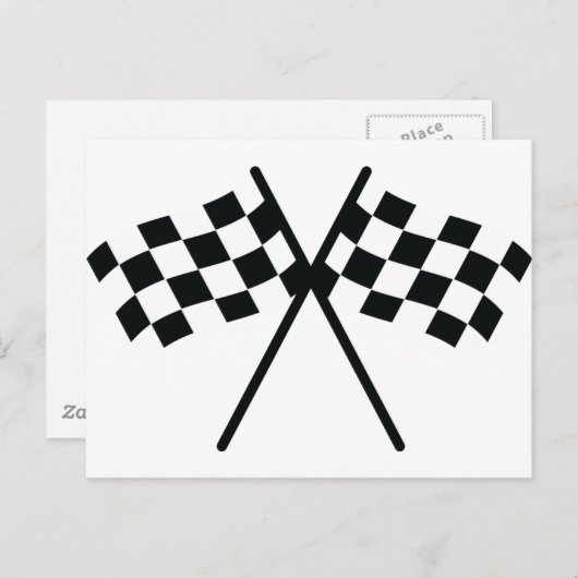 Auto Racing Schachbrett Flag Postkarte (Vorne/Hinten)