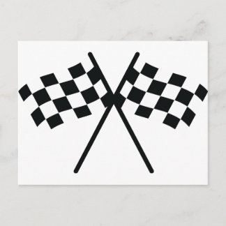 Auto Racing Schachbrett Flag Postkarte