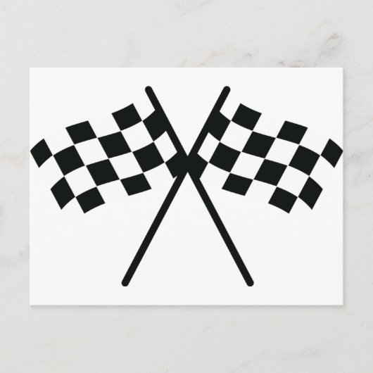 Auto Racing Schachbrett Flag Postkarte (Vorderseite)