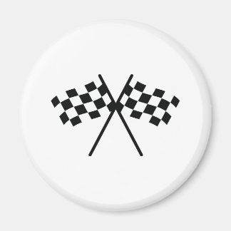 Auto-Racing-Schachbrett-Flagge Magnet