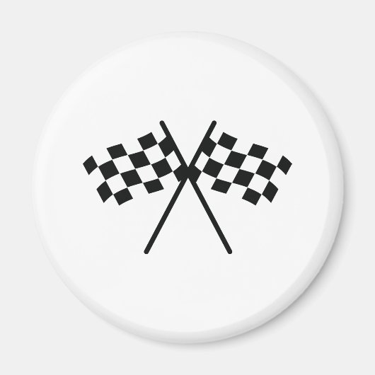 Auto-Racing-Schachbrett-Flagge Magnet (Vorne)