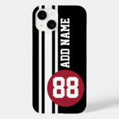 Auto Racing Stripes mit benutzerdefinierter Nummer Case-Mate iPhone Hülle (Rückseite)