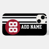 Auto Racing Stripes mit benutzerdefinierter Nummer Case-Mate iPhone Hülle (Rückseite (Horizontal))