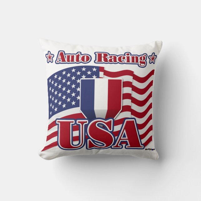 Auto Racing USA Kissen (Vorderseite)