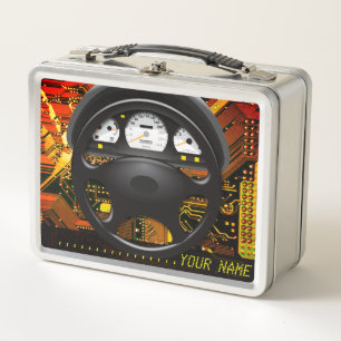 Auto-Rad 2 Edelstahl-Lunchbox Metall Brotdose