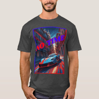 Auto rast durch die Stadt vintage T-Shirt