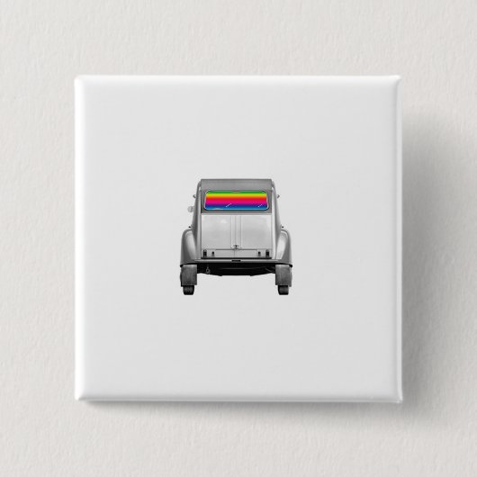 Auto + Regenbogen Button (Vorderseite)
