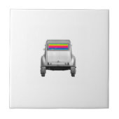 Auto + Regenbogen Fliese (Vorderseite)