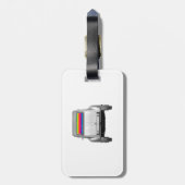 Auto + Regenbogen Gepäckanhänger (Rückseite vertikal)