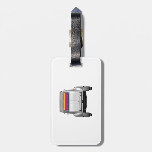 Auto + Regenbogen Gepäckanhänger (Rückseite vertikal)