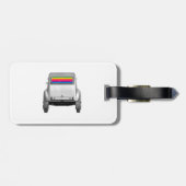 Auto + Regenbogen Gepäckanhänger (Rückseite horizontal)