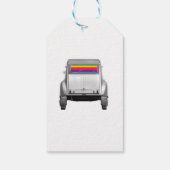 Auto + Regenbogen Geschenkanhänger (Rückseite)