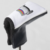 Auto + Regenbogen Golf Headcover (3/4 Vorderseite)