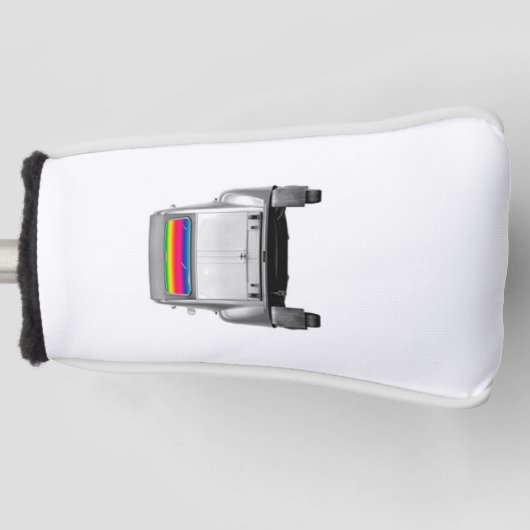 Auto + Regenbogen Golf Headcover (Vorderseite)