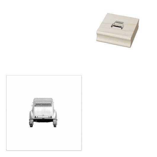 Auto + Regenbogen Gummistempel (Stempel)