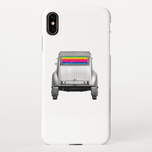 Auto + Regenbogen iPhone Hülle (Rückseite)