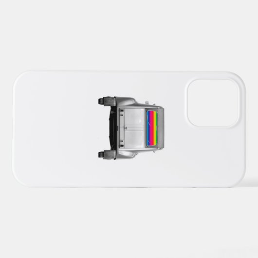 Auto + Regenbogen iPhone Hülle (Rückseite (Horizontal))