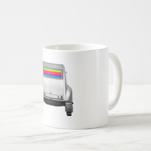 Auto + Regenbogen Kaffeetasse (VorderseiteRechts)