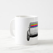 Auto + Regenbogen Kaffeetasse (Vorderseite Links)