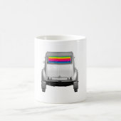 Auto + Regenbogen Kaffeetasse (Mittel)