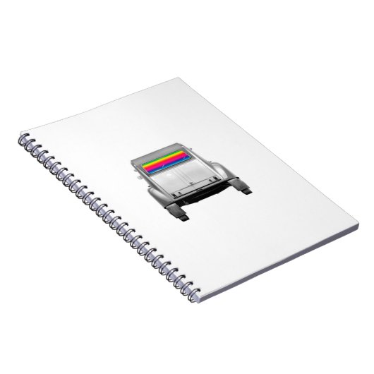 Auto + Regenbogen Notizblock (Rechte Seite)