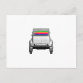 Auto + Regenbogen Postkarte (Vorderseite)
