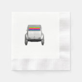 Auto + Regenbogen Serviette (Vorderseite)