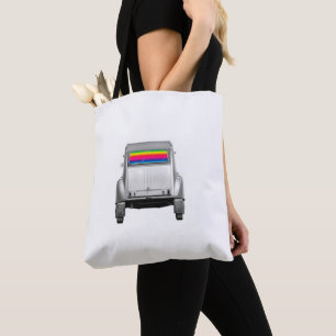 Auto + Regenbogen Tasche