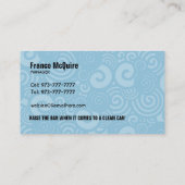 Auto-Reinigungs-Visitenkarten Visitenkarte (Rückseite)