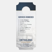 Auto-Reinigungsdienste im Auto-Detailinformationen Türanhänger (Rückseite)