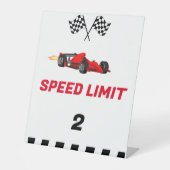 Auto-Rennen wachsen auf zwei Geschwindigkeits-Limi Sockelschild (Vorderseite)